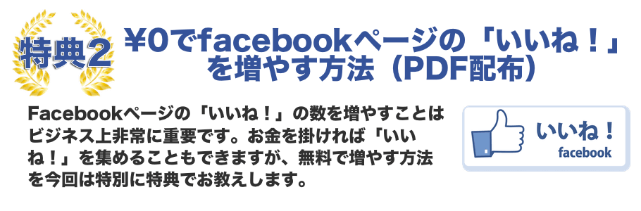 Facebook広告を加速する限定特典